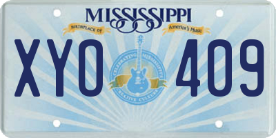 MS license plate XYO409