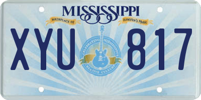 MS license plate XYU817