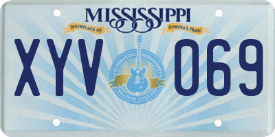 MS license plate XYV069