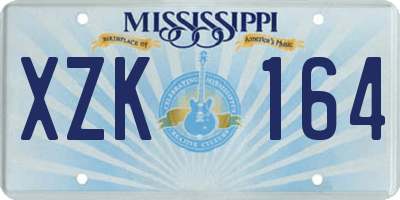 MS license plate XZK164