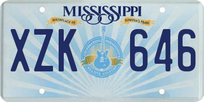 MS license plate XZK646