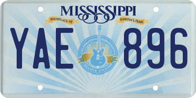 MS license plate YAE896