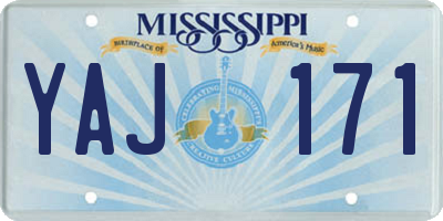 MS license plate YAJ171