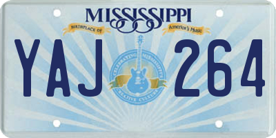 MS license plate YAJ264