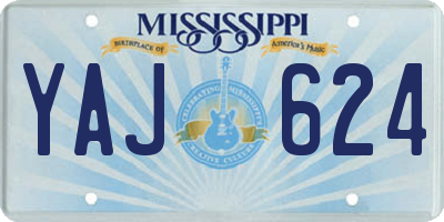 MS license plate YAJ624