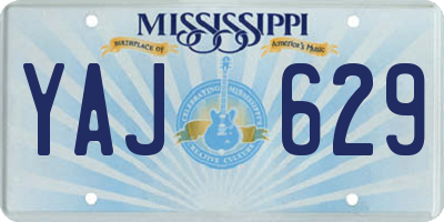 MS license plate YAJ629