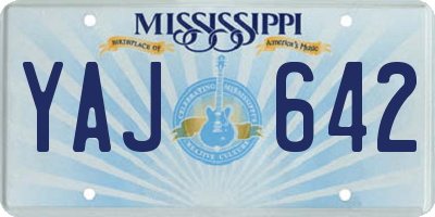 MS license plate YAJ642