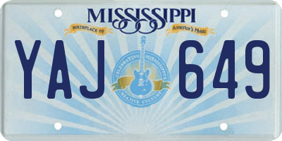 MS license plate YAJ649
