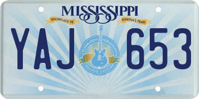 MS license plate YAJ653