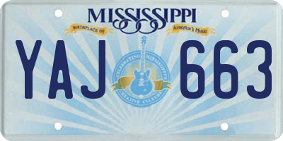 MS license plate YAJ663