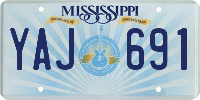 MS license plate YAJ691