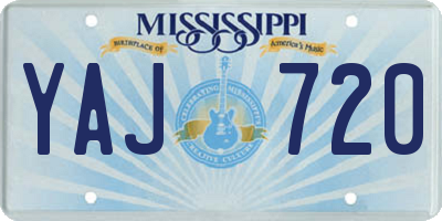 MS license plate YAJ720