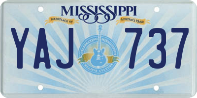 MS license plate YAJ737