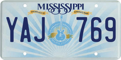 MS license plate YAJ769