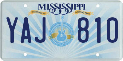 MS license plate YAJ810