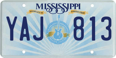 MS license plate YAJ813