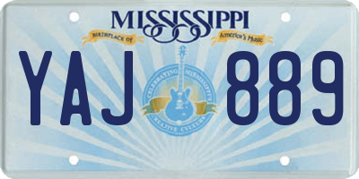 MS license plate YAJ889