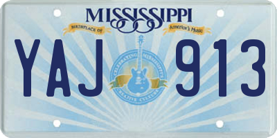 MS license plate YAJ913