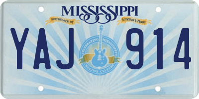MS license plate YAJ914