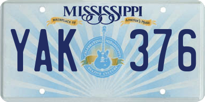 MS license plate YAK376