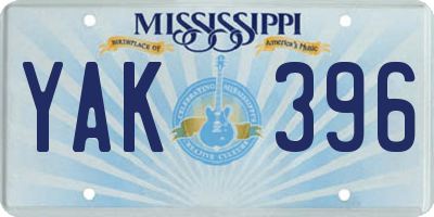 MS license plate YAK396