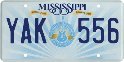 MS license plate YAK556