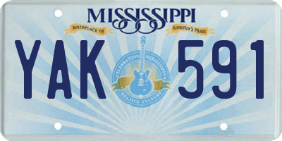 MS license plate YAK591