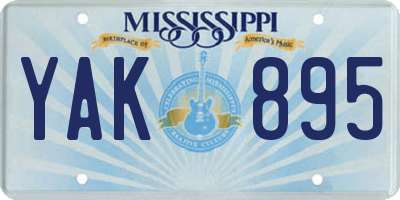 MS license plate YAK895