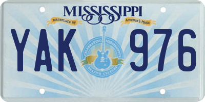 MS license plate YAK976