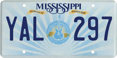 MS license plate YAL297