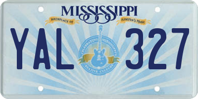 MS license plate YAL327