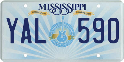 MS license plate YAL590