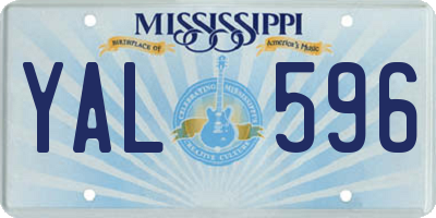 MS license plate YAL596