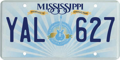 MS license plate YAL627