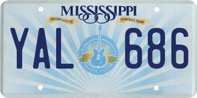 MS license plate YAL686
