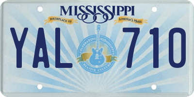 MS license plate YAL710