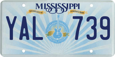 MS license plate YAL739