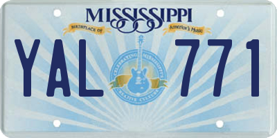 MS license plate YAL771