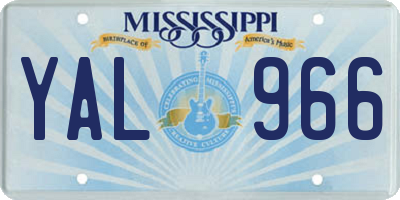 MS license plate YAL966