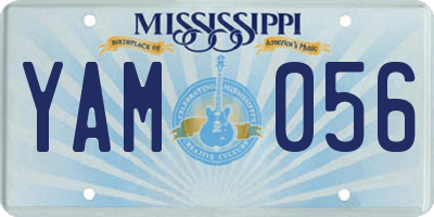 MS license plate YAM056
