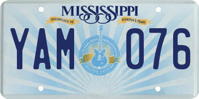 MS license plate YAM076