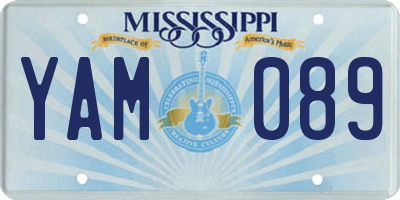 MS license plate YAM089