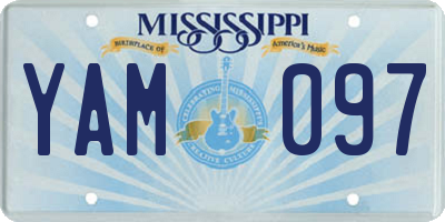 MS license plate YAM097