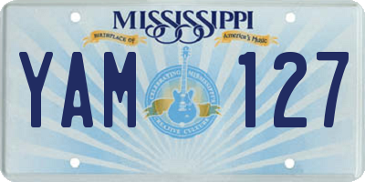 MS license plate YAM127