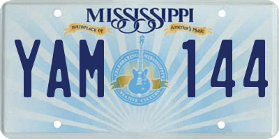 MS license plate YAM144