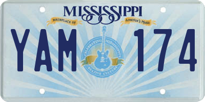 MS license plate YAM174