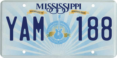 MS license plate YAM188
