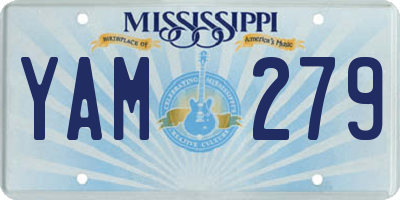 MS license plate YAM279