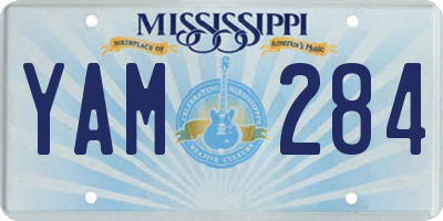 MS license plate YAM284