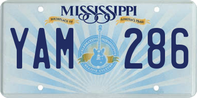 MS license plate YAM286